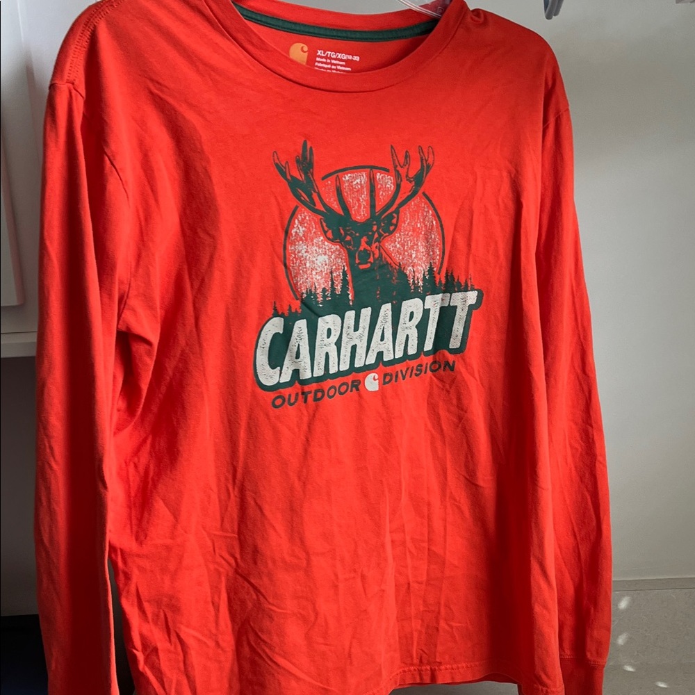 Carhartt Orange Long Sleeve with Graphic